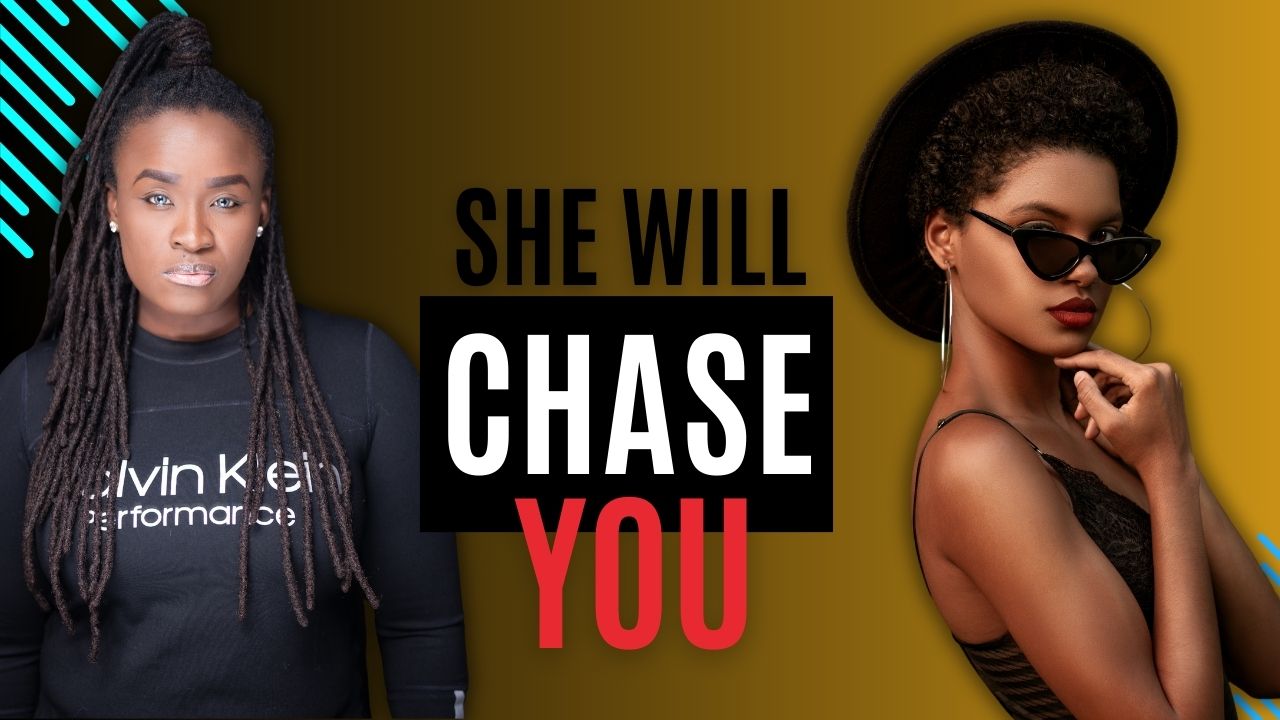 Jessica Os amd an anoymous woman with the inscription, "she will chase you" written boldly between both pictures